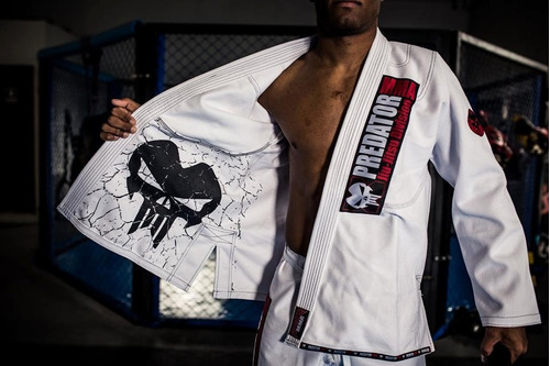 Kimono Jiu Jitsu - Predator Mma - Trançado - Branco