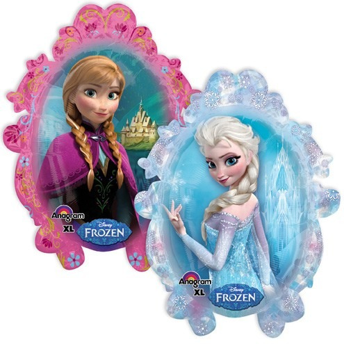 Globo Doblefaz Frozen Elsa Y Anna 79cm Para Inflar Con Helio