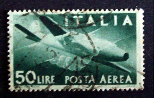 Italia - Sello Aéreo Sc. 113 50l Verde Usado L3685
