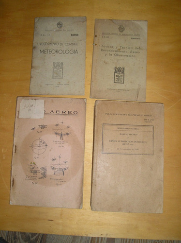 4 Libros De Combate Aereo Tacticas-armas De Año 1937-51