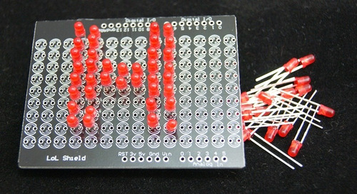 Matriz De Leds 5mm Shield Para Soldar Arduino Avr Pic