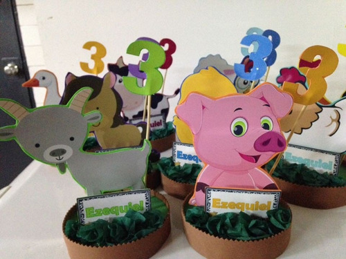 Centros De Mesa Animales De La Granja,piratas, Futbol Y Más!