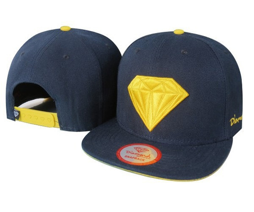 Boné Azul E Amarelo Snapback Diamond Supply Pronta Entrega