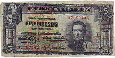 Billete De 5 Pesos 1939 Pesos 90.
