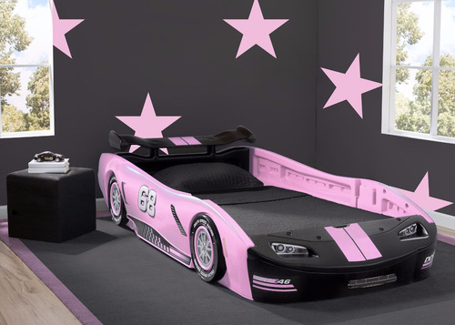 Delta Turbo Race Car Twin Bed Pink Cama Infantil Niñas W