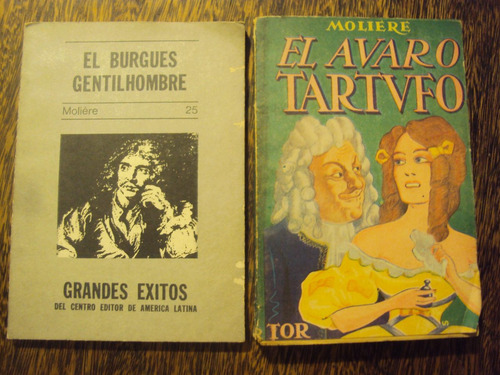 Lote X2 Moliere. El Burgues Gentilhombre, El Avaro Tartufo