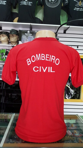 Camiseta Bombeiro Civil Bordada