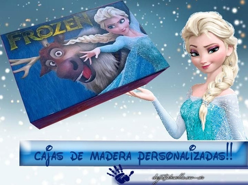 Frozen Caja Personalizada De Madera