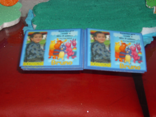 12 Imanes De Backyardigans Personalizadas De 9cm X 7cm