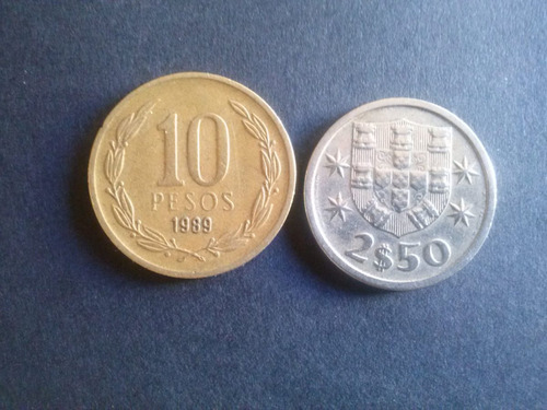 Moneda Portugal 2,50 Escudos 1965 Níquel (c24)