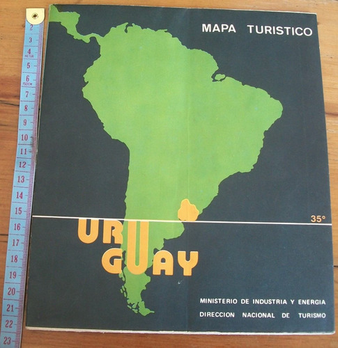 Libro Muy Antiguo Mapa Turistico Uruguay