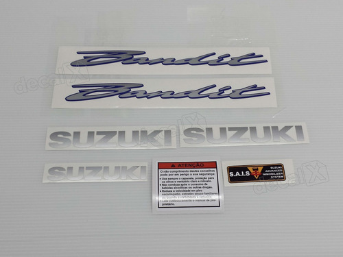 Kit Jogo Faixa Emblema Adesivo Suzuki Bandit 600n 2002