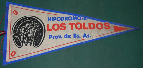Banderin Antiguo Hipodromo Los Toldos Turf Carrera Caballos