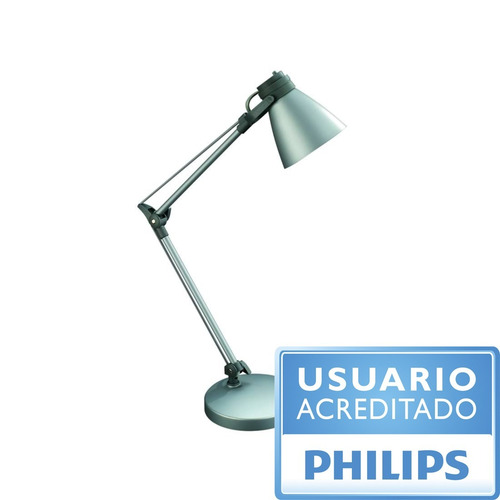 Imagen 2 de 2 de Lampara De Mesa Philips Benjamin Gris