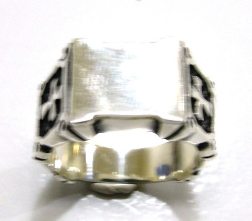 Anel Templario Cruz De Malta Dupla Em Prata 925 - Ma2165
