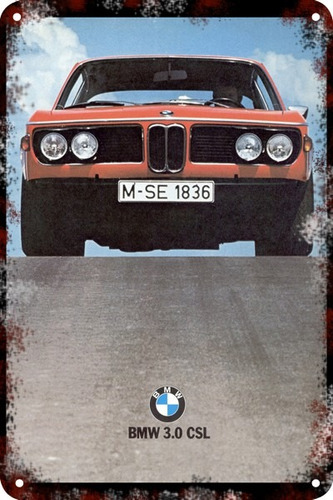 Carteles Antiguos Chapa Gruesa 60x40cm Auto Bmw Au-349