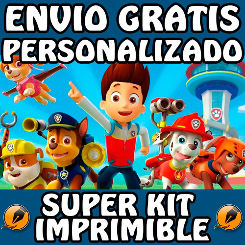 Kit Imprimible Patrulla De Cachorros Paw Patrol - Cumpleaños