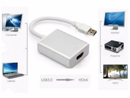 Imagen 3 de 5 de Conversor Usb 3.0 A Hdmi Full Con Audio Fact A Y B Local