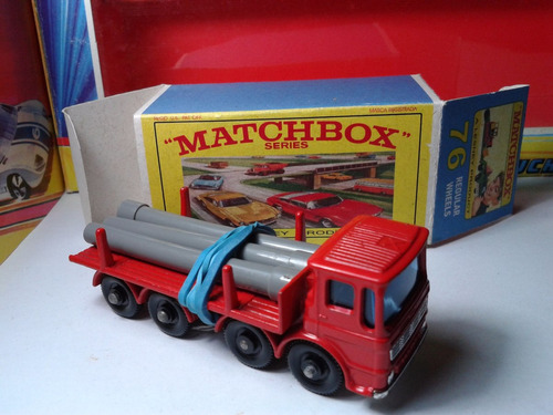 Miniatura 1969 Matchbox Pipe Truck +box Custom #cxoffazmt7-