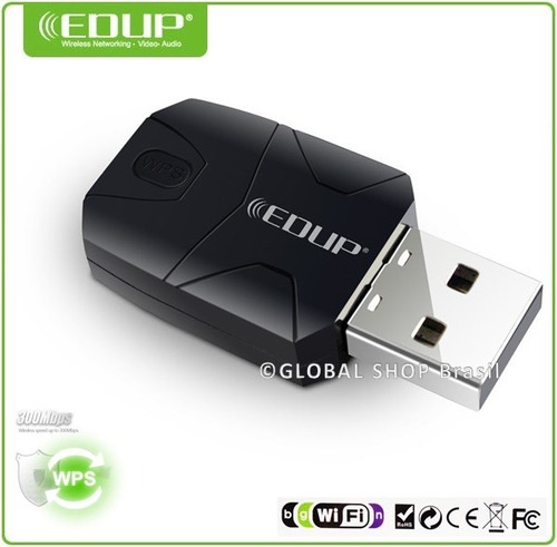 Imagem 3 de 6 de Mini Adaptador Wireless Usb Wifi 300mbps Rede B G N - Edup