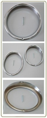Moldura Aro Farol Fusca / Kombi 75/85 Ferro Crom 1 Furo Par