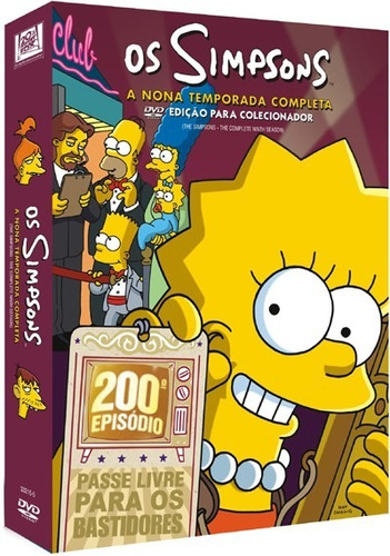 Box : Os Simpsons - 9ª Temporada - 4 Dvd's - Original Novo