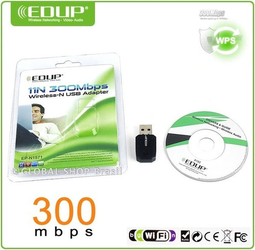 Imagem 6 de 6 de Mini Adaptador Wireless Usb Wifi 300mbps Rede B G N - Edup