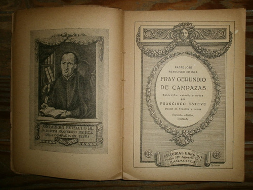 Fray Gerundio De Campazas P J De Isla Clasicos Ebro Zaragoza (Usado)