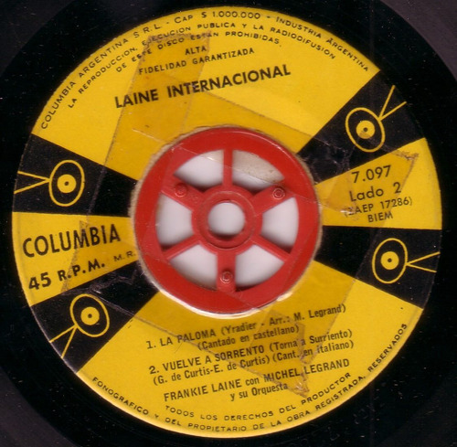 Frankie Laine Internacional Canta En Español Pvl