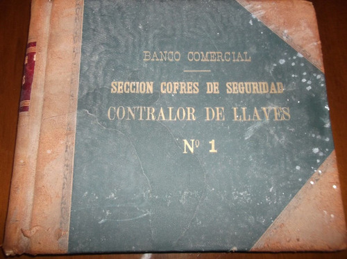 Antiguo Libro Del Banco Comercial De 1910 .