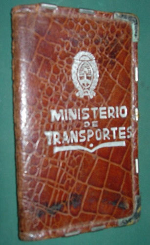 Antiguo Carnet Ministerio De Transporte Argentina Sin Data