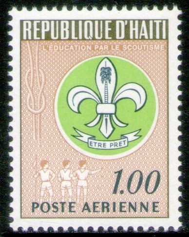 Haití Sello Aéreo Mint Boy Scouts Y Educación Año 1967