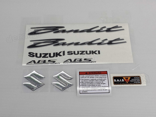 Kit Jogo Emblema Adesivo Suzuki Bandit 600n 2009 N1205