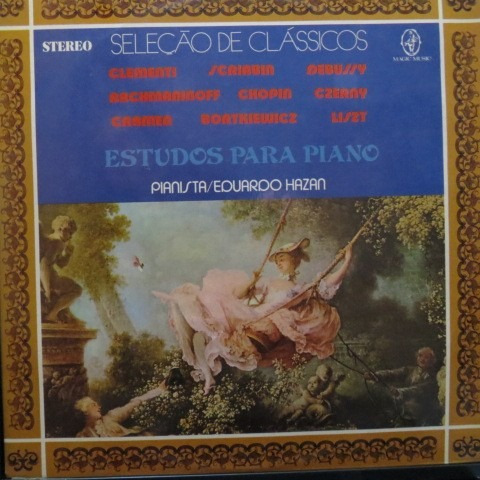 Lp    Eduardo Hazan   -  Estudos Para Piano   -   Vinil Raro