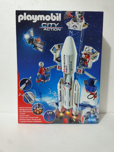 Playmobil City Action 6195 Cohete Nave Espacial Luz Y Sonido