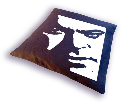 Luca Prodan Sumo Almohadon Negro 40x40 Cm