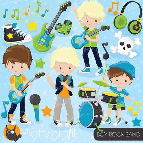 Kit Imprimible Rock Stars Imagenes Clipart Cod 6