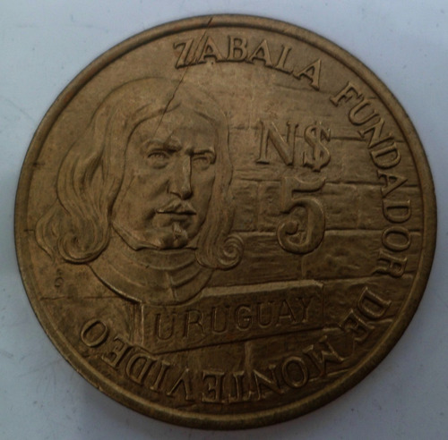 Jm* Uruguay 5 Pesos 1976 - Zabala
