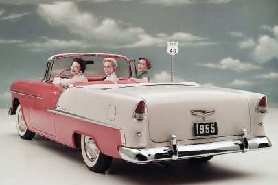 Chevy 1955 - Autos Clásicos - Lámina 45 X 30 Cm.