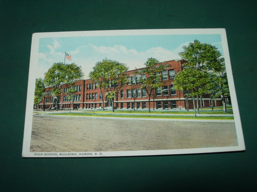Tarjeta Postal High School Building Huron Estados Unidos Usa