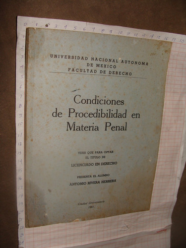 Condiciones De Procedibilidad En Materia Penal , 63 Paginas 