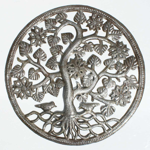 Arbol De La Vida Decoracion Hecha A Mano En Metal, 38cm