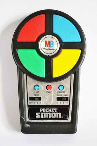 Juguete De Mano Juego Pocket Simon Milton Bradley 1980 Retro