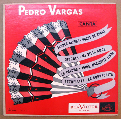 Antiguo Lp Pedro Vargas Canta Rca Victor Editado En Usa