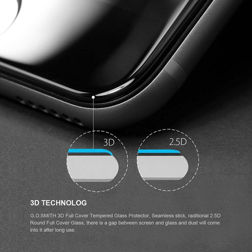 Glass Vidrio Templado Curvo 5d iPhone 6s 7 8 Plus Xr Xs Max!