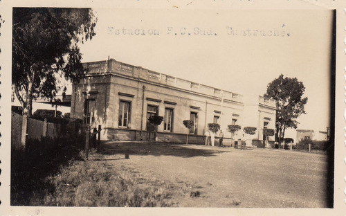 Antigua Fotografia Estacion Ferrocarril Guatrache Argentina