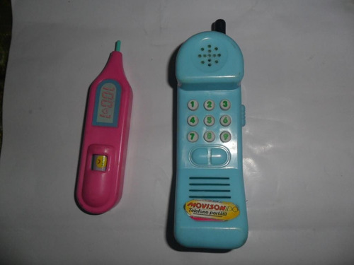 Juguete Muñeca Miniatura Telefono Celular Termometro Barbie
