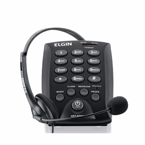 Headset Elgin Hst 6000 Telefone Com Teclado E Fone Ouvido