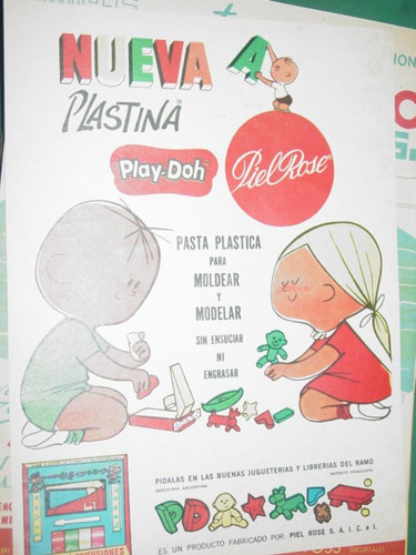 Publicidad Clipping Juguetes Plastilina Play-doh Pielrose