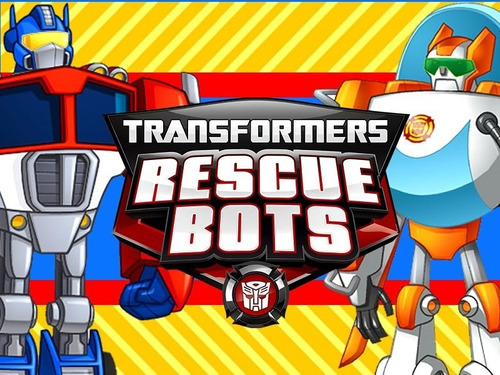 Kit Imprimible Transformers Rescue Bots Diseña Tarjetas Mas